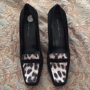 Leopard Square Heel